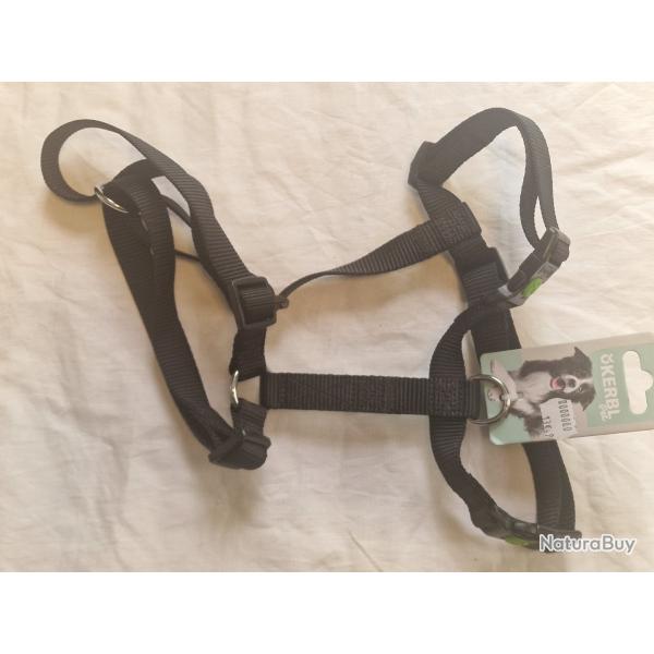 Harnais nylon Kerbl Miami noir T 55-76cm HILMAR SUPER DESTOCK !!!