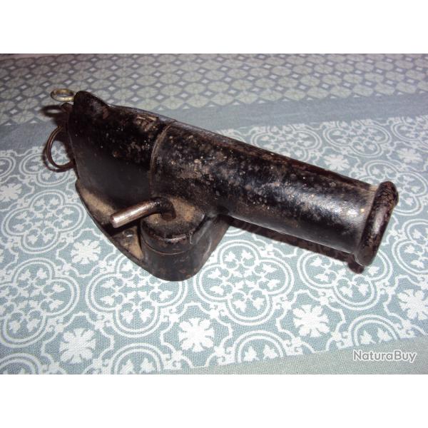objet outil ancien canon "calibre 16" alarme pi�ge � feu collection rare MF MANUFRANCE