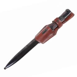 Kit ba&iuml;onnette 98K reproduction + &eacute;tui au choix - WW2 Avec gousset cuir cognac