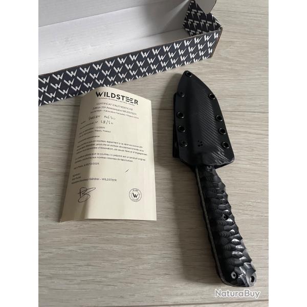 Couteau wildsteer SKELET N690 Micarta noir toxifi� �dition limit�e 20 ans neuf