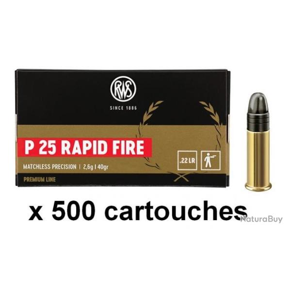 RWS P25 Rapid Fire cal.22lr Premium Line /50 10 boites ( 500 munitions )