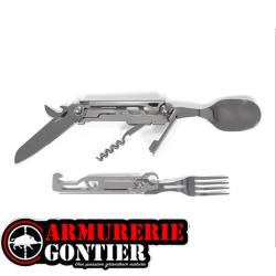 Set de couverts pliable 5-en-1 "Bivouac" avec &eacute;tui