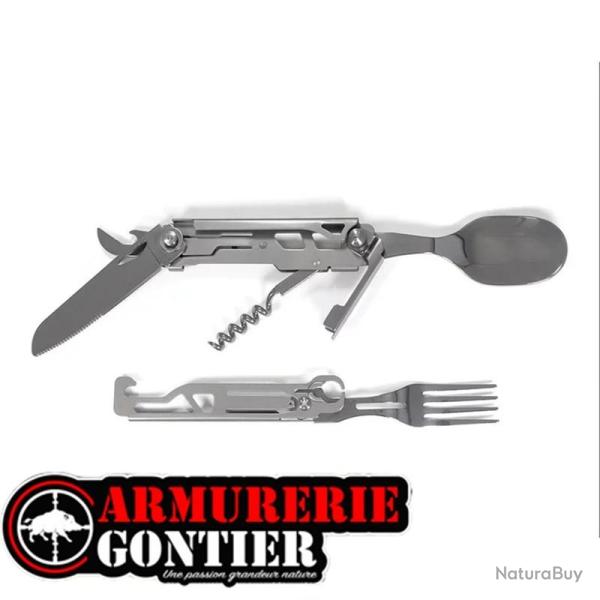 Set de couverts pliable 5-en-1 "Bivouac" avec �tui