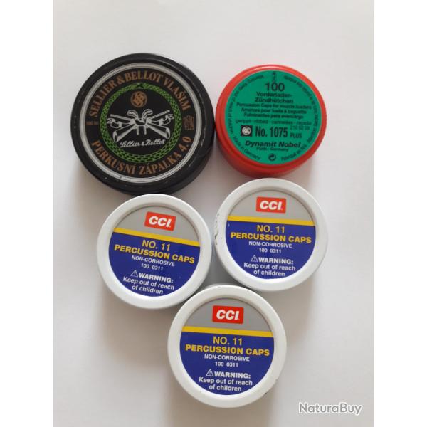 Lot de 5 boites d'amorces