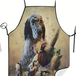 Tablier de cuisine avec un design cr&eacute;atif en faisan et chien