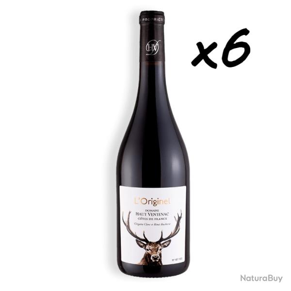 Haut-Ventenac "L'Originel" AOC Bordeaux C�tes de Francs, 2023, le carton de 6 bouteilles port offert