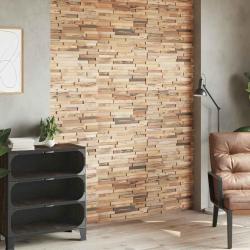 Panneaux de rev&ecirc;tement mural 10 pcs 1,03m&sup2; Bois de teck recycl&eacute;