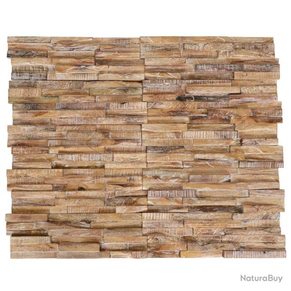 Panneaux de rev�tement mural 3D 10 pcs 1,01 m� Bois de teck