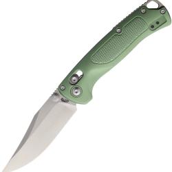 Couteau Pliant ABKT Tac Siege Lame Acier D2 Satin Manche Aluminium Vert Slide Lock AB1027G