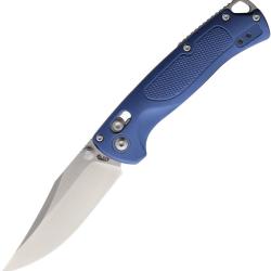 Couteau Pliant ABKT Tac Siege Lame Acier D2 Satin Manche Aluminium Bleu Slide Lock AB1027BL