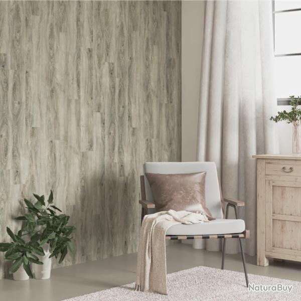 Panneaux muraux Aspect bois Gris PVC 4,12 m�