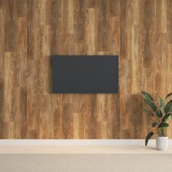 Panneaux muraux Aspect bois Marron PVC 2,06 m&sup2;