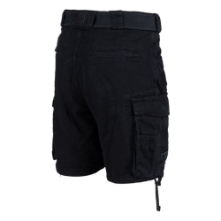Short Cargo 100% Coton - 7 Poches | Randonn&eacute;e & Outdoor (Noir) - L