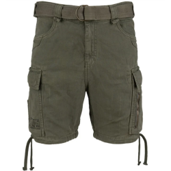 Short Cargo 100% Coton - 7 Poches | Randonn&eacute;e & Outdoor (Vert) - L