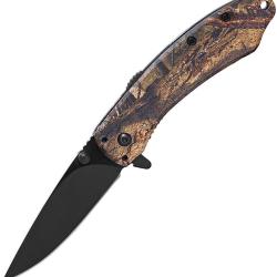 Couteau ABKT Tac Ember Lame Acier 8Cr13MoV Assisted Opening Manche G10 Mossy Oak Camo AB067MCD