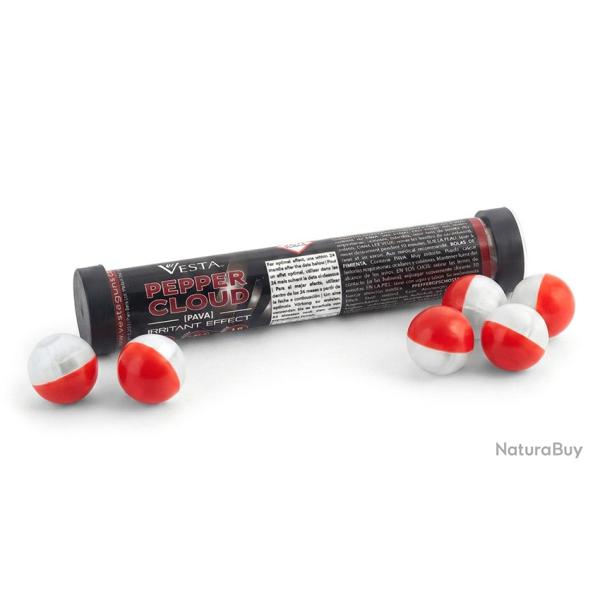 Tube de 10 billes Poivre / Pepper Cloud Balls VESTA Cal. 50