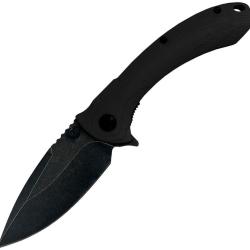 Couteau Pliant ABKT Tac Protector II Lame Acier D2 Stonewash Manche G10 Noir Linerlock AB023B