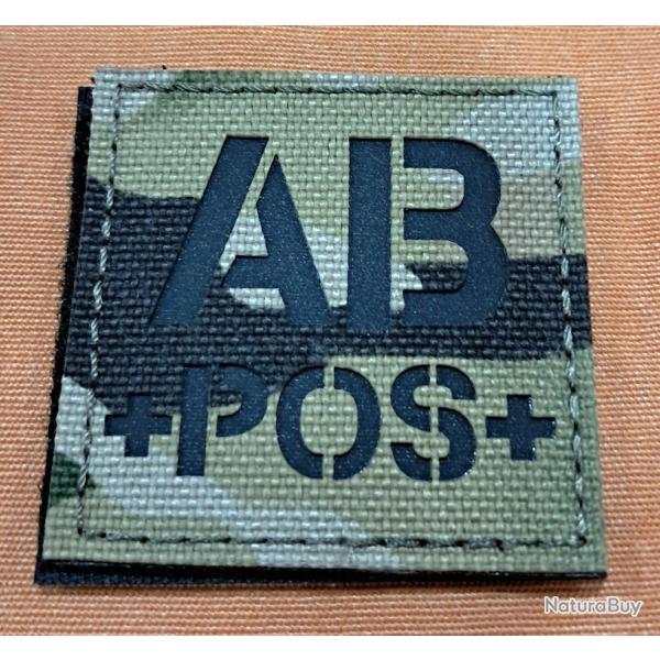 Patch velcro camo groupe sanguin AB Pos