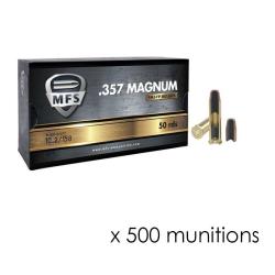 500 munitions MFS cal.357 Magnum FMJ Flat Point 158 grains 