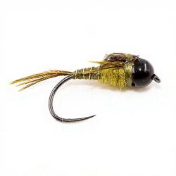 Mouche DEVAUX Nymphe bille tungst&egrave;ne JBNT 55N (par 3) H16