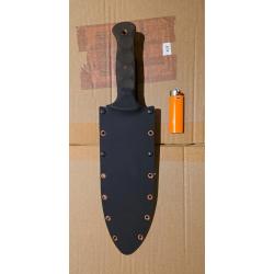 Couteau Wenger Blades Hand Crafted OSS - (Smatchet XXL) - 3V - Black Linen Sculpted Micarta - USA
