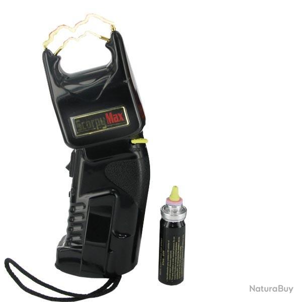Paralyseur + A�rosol Lacrymog�ne SCORPY MAX 2 en 1 500 000 Volts