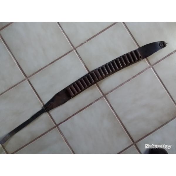 CARTOUCHIERE CUIR CALIBRE 16