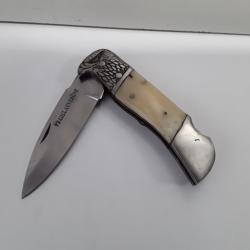 Couteau Pradel auvergne manche corne mitre aigle