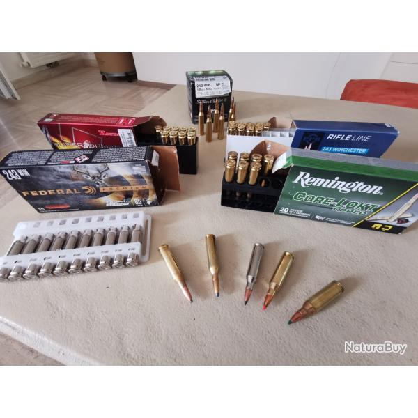 Cartouches Calibre 243 Winchester