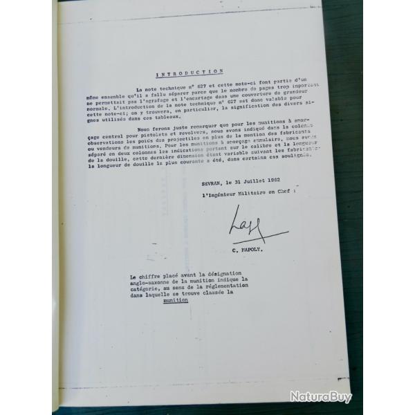 Rare documentation technique originale du Laboratoire de Balistique de