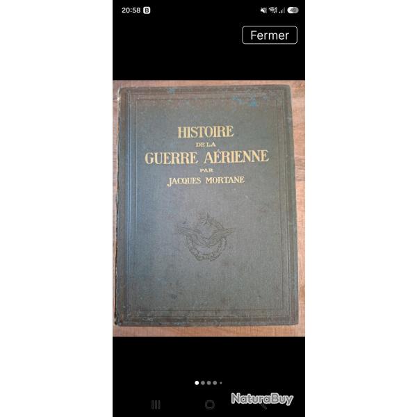 Histoire de la guerre a�rienne de Jacques Mortane