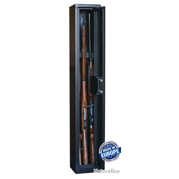 Armoire Forte 3 Fusil Arme Longue Carabine Chasse Coffre Fort Rangement Interieur Serrure Cl� Neuf