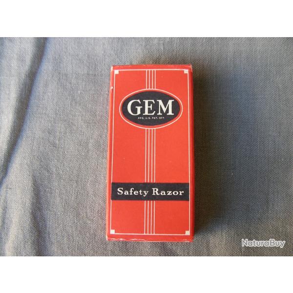 WW2 US RASOIR AM�RICAIN MILITAIRE " GEM " NEUF DANS SA BO�TE ( 39-45)