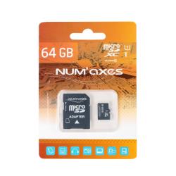 Num'Axes Carte micro SD 8 &agrave; 64 Go + adaptateur