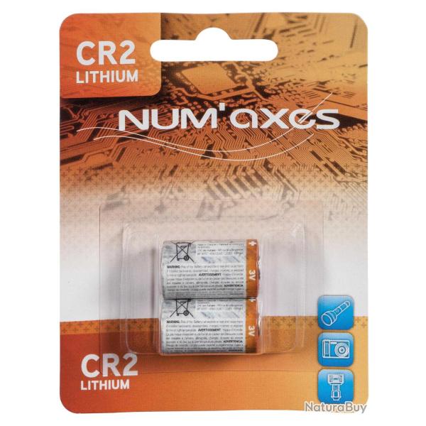 NUM'AXES Piles CR2 Lithium 3V (x2)