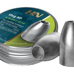 Boite de 120 Plombs HN Slug HP Cal. 6,35mm