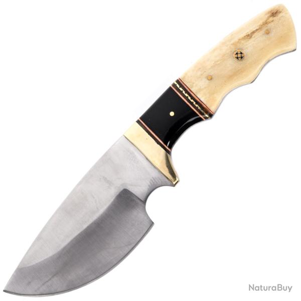 Couteau de chasse Skinner Buffalo manche en os