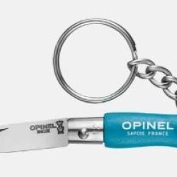 Couteau pliant porte-cl&eacute;s OPINEL cyan N&deg;2 inox