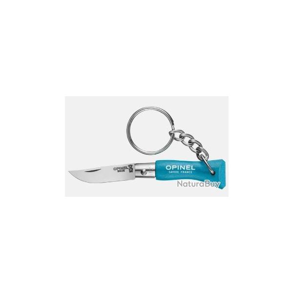 Couteau pliant porte-cl�s OPINEL cyan N�2 inox