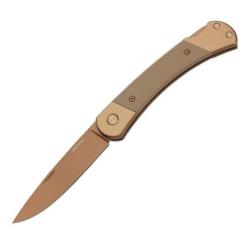 Couteau pliant Herbertz Titane or rose/G10 sable 11cm