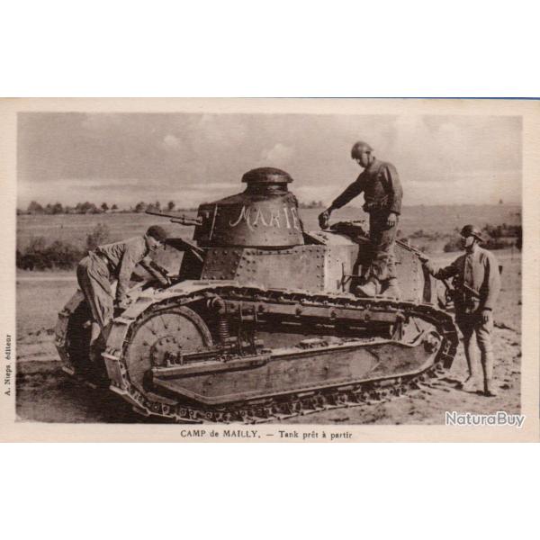 Carte Postale - Camp de Mailly - Tank pr�t � partir -N�8257