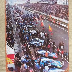 PLAQUE PUBLICITAIRE METAL 24 HEURES DU MANS 1969