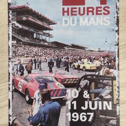 PLAQUE PUBLICITAIRE METAL 24 HEURES DU MANS 1967