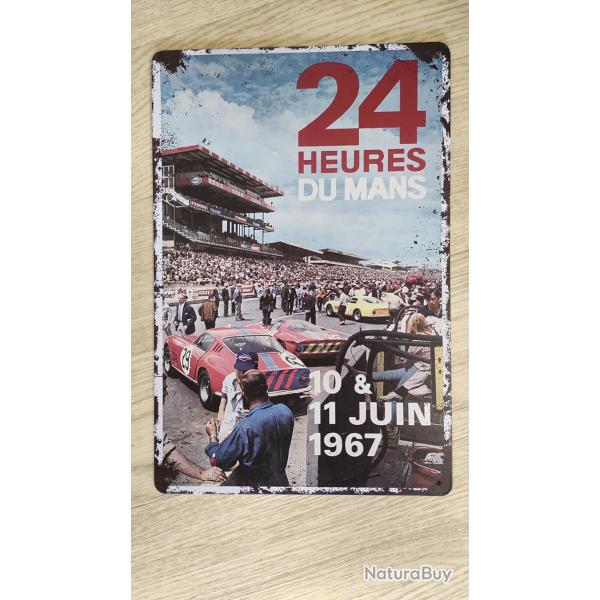 PLAQUE PUBLICITAIRE METAL 24 HEURES DU MANS 1967