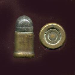 9 mm Galand - amor&ccedil;age GAUPILLAT vers 1870 - balle plomb tr&egrave;s arrondie - TRES BON ETAT