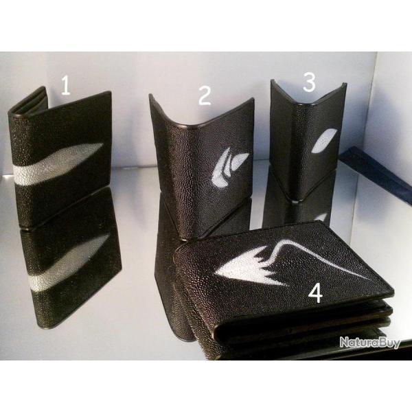 Portefeuille Porte Cartes Raie Veritable Galuchat