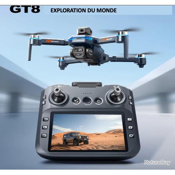 Drone GT8 authentique, cam�ra double professionnelle 8K, GPS, moteur sans balais, vol stationnaire