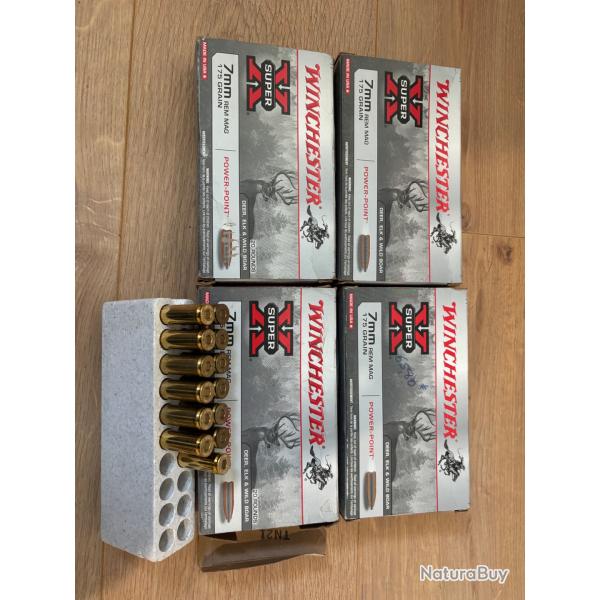 Lots balles winchester super x 7mm Rem Mag