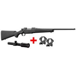 MOSSBERG PACK PATRIOT CAL .30-06SPR CANON 56 CM FILET&Eacute; + LUNETTE WALDBERG 1-4X24 + COLLIERS