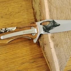 Couteau gravure Cerf, Sanglier.